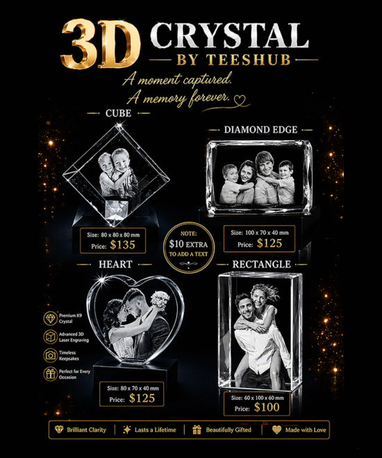 3D crystal engraving at TeesHub Darwin