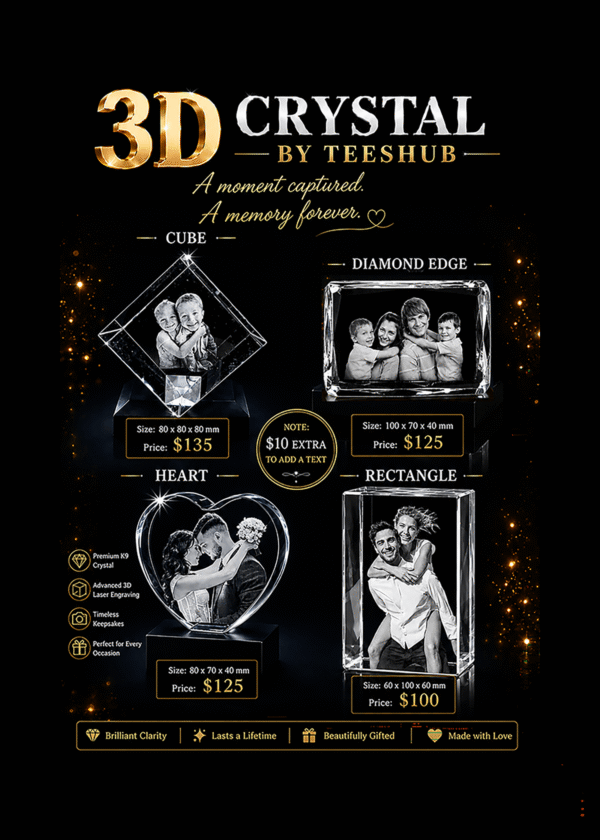 3D crystal engraving at TeesHub Darwin