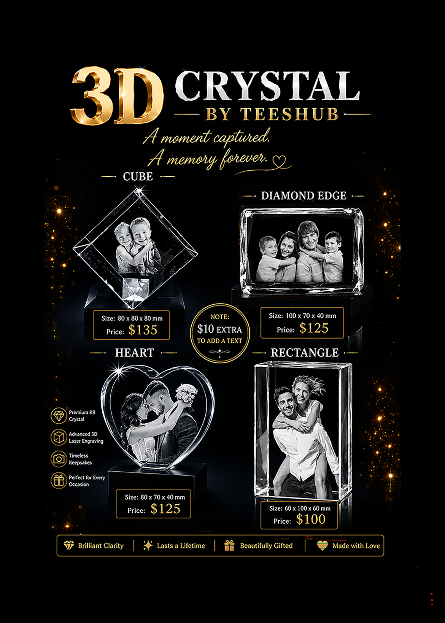 3D crystal engraving at TeesHub Darwin